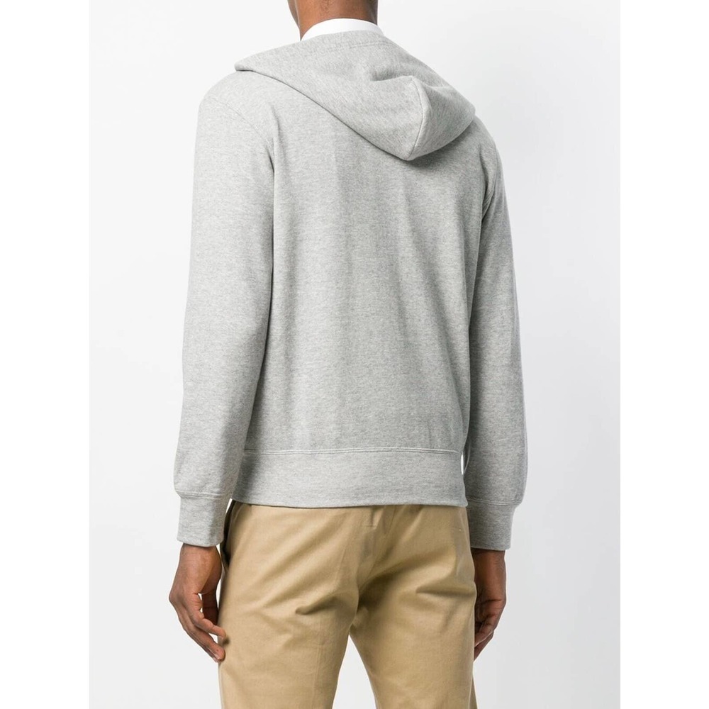 COMME DES GARCONS PLAY GRAY FULL ZIP HOODIE WITH RED HEART SIZE EXTRA LARGE - Picture 6 of 15